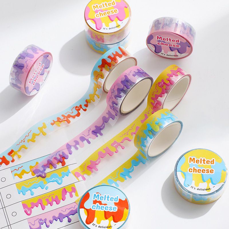 

Isolasi lucu motif melted cheese untuk dekorasi DIY/Journaling/ melted cheese tape/isolasi motif lucu untuk journaling