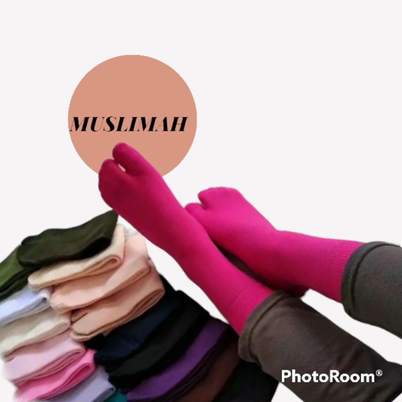 Kaos Kaki Muslimah Jempol (polos, Nylon Spandek panjang, Motif random) kaoskaki