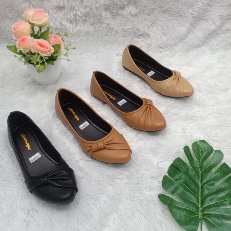 SEPATU FLAT SHOES WANITA SOL KARET H16 SIZE 37 / 44