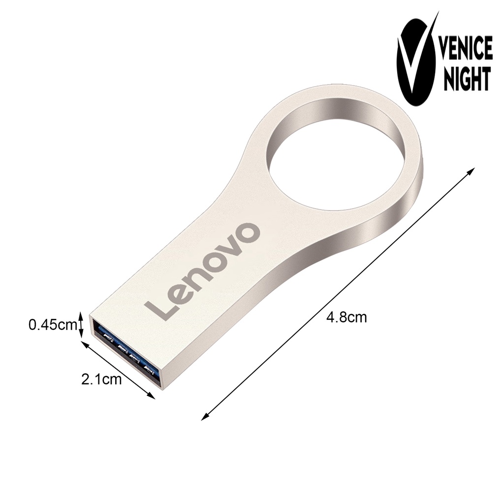 (SF) Lenovo R100 U Disk 4GB / 8GB / 16GB / 32GB / 64GB / 128GB USB 3.0 Tahan Air Warna Silver