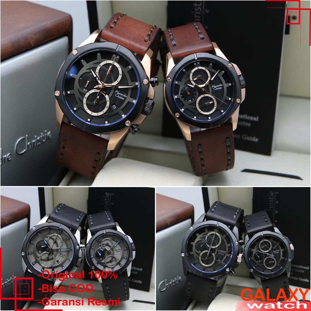 ALEXANDRE CHRISTIE COUPLE ORIGINAL JAM TANGAN ALEXANDRE CHRISTIE COUPLE JAM ALEXANDER CHRISTIE AC 65