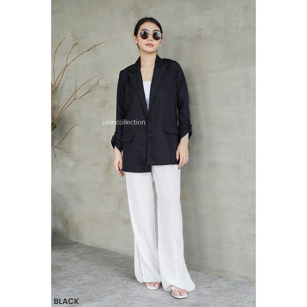 JANE COLLECTION || Blazer Formal Kerja Wanita Fashion Atasan Korea - Pevita Blazer