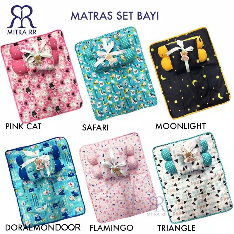 Matras Bayi / Perlak Bayi / Tempat Tidur Bayi / Bedding Set Bantal Guling Peang | Perlengkapan Tidur