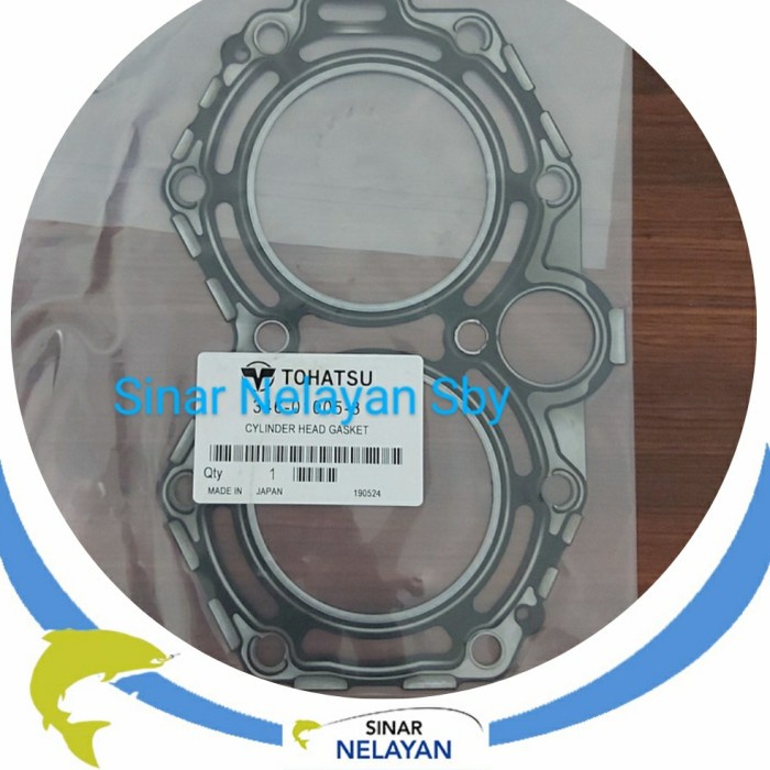 Gasket cylinder head mesin tempel Tohatsu 30pk. Asli