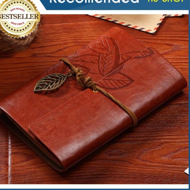 

➹ Buku Catatan / buku agenda / diary / Binder Kulit Retro Leaf Kertas A6 ✈