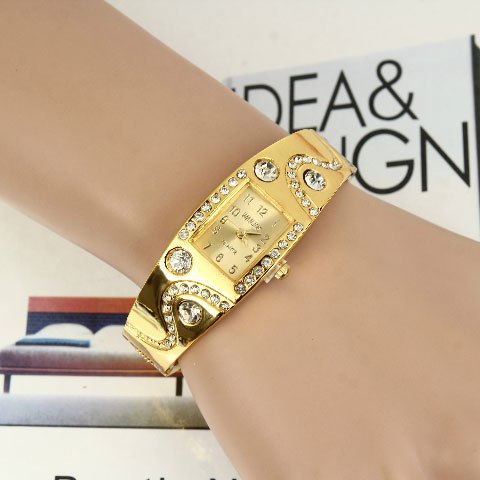 Jam Tangan Shopie Martin Wanita┅✐✢Jam Tangan Gelang Emas Retro Sabuk Berlian Jam Tangan Wanita Fashi