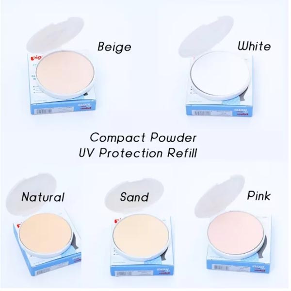 PIGEON Teens Compact Powder +UV Protection 14gr | Pure White | Beige | Sand | Pink | Natural_Cerianti