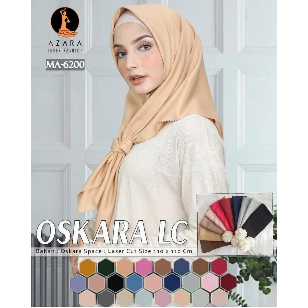 Hijab Segiempat Voal Oskara Lasercut Azara / Oscara / Voal Japan / Plain Miracle