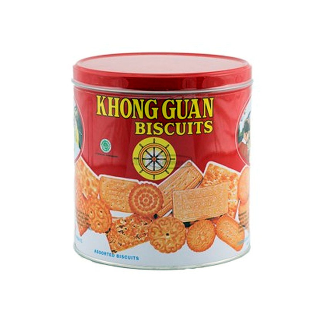 

Khong Guan Biscuits 650 gr - Khong Guan Assorted Biscuits Kaleng Bulat 650gr