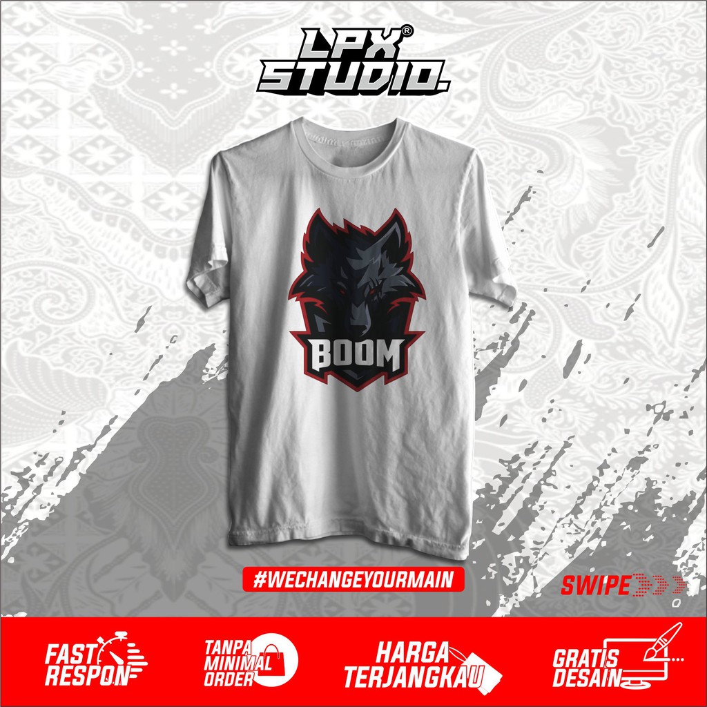 Kaos Baju Gaming Boom Esport Free Name Set