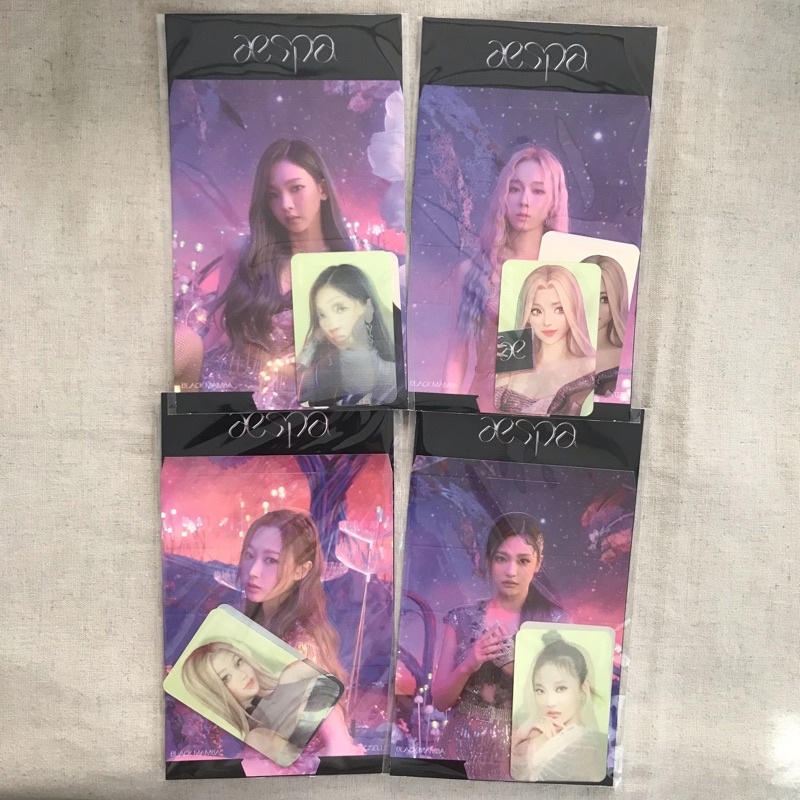 [CLEARANCE SALE] AESPA LENTI LENTICULAR BLACK MAMBA KARINA WINTER GISELLE NINGNING MERCH