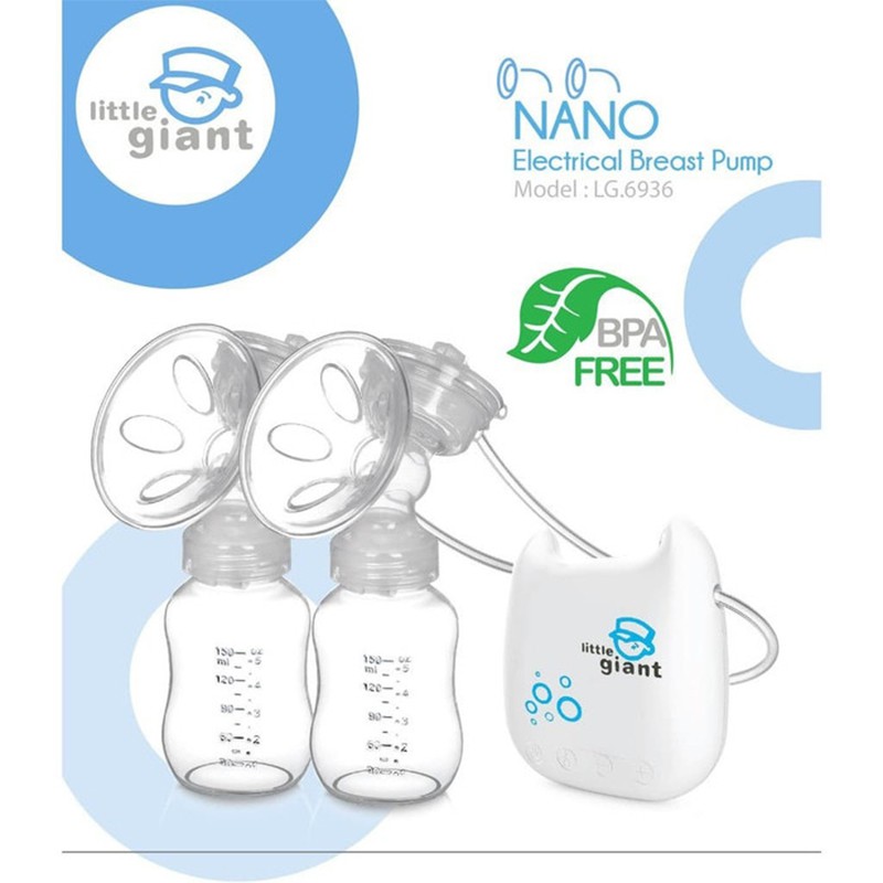 Little Giant Nano LG 6936 Double Electrical Breast Pump Pompa Asi free Unimom kantong ASI Garansi2th