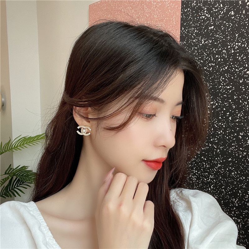 Anting Tusuk Sterling Silver 925 Gaya Korea Dengan Mutiara Untuk Wanita