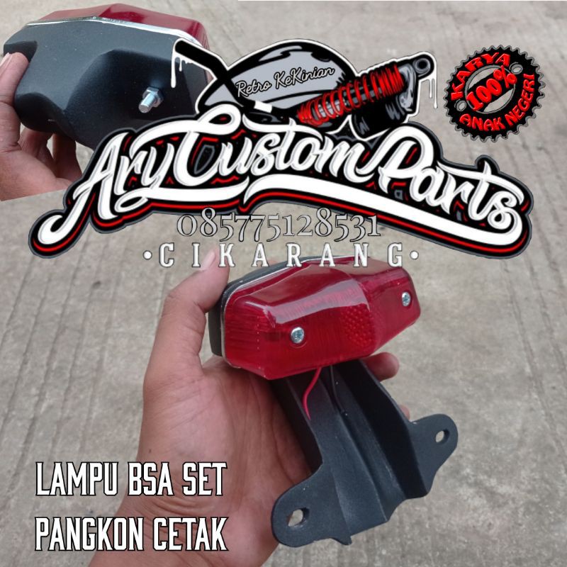Stoplamp Lampu Belakang Cb 100 Cb Racing Model Custom Bsa Set Pangkon Shopee Indonesia