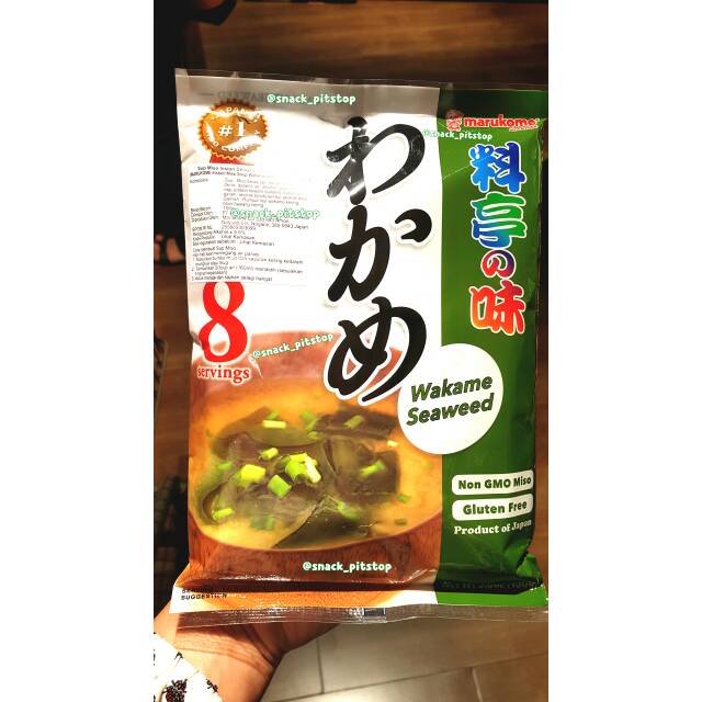 

Marukome Instant Miso Soup - Wakame Seaweed - Wakame Ryotei No Aji - 156 Gr -8 Porsi-Sup Miso Instan