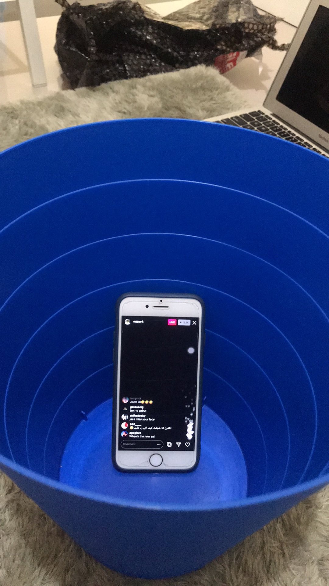 Sikfniss Tempat Sampah, Warna Biru ,uk 6.8 L