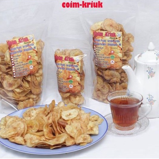 

KERIPIK PISANG ASIN BULAT 500gr TANPA BAHAN PENGAWET DAN PEWARNA MAKANAN