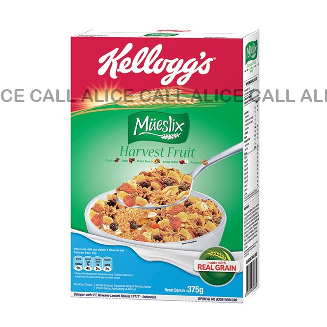 

KELLOGG'S MUESLIX HARVEST FRUIT 375GR KELLOGGS MUESLI