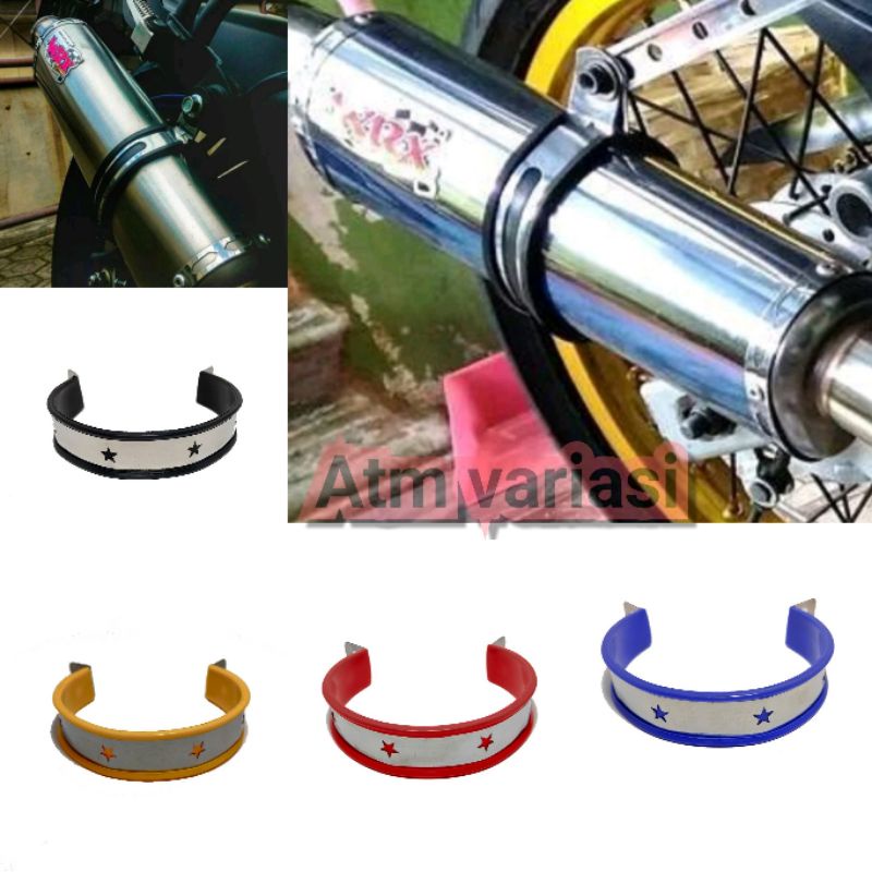 Kleman knalpot pegangan knalpot racing braket knalpot r9,dbs,cms,ronin,cld,creampi dll