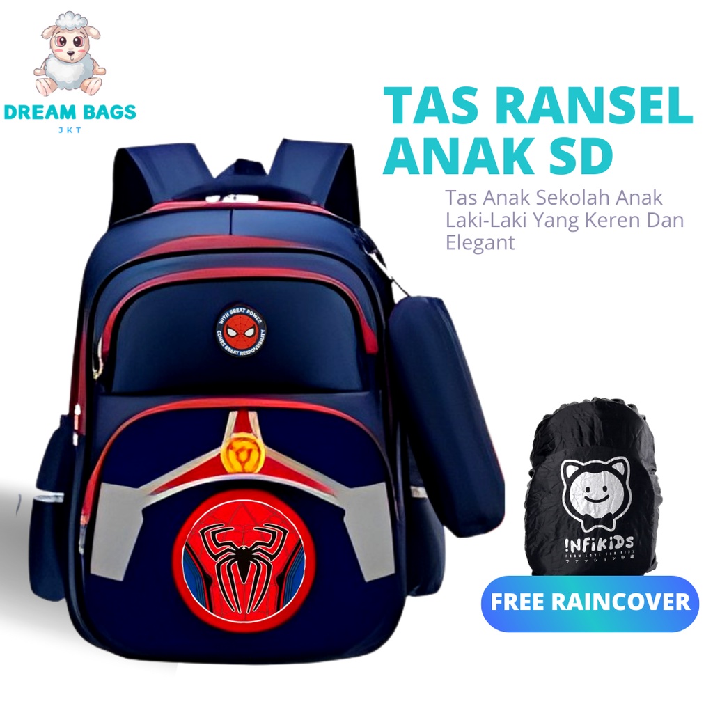 Tas Anak  Ransel Anak Karakter Superhero DB 6112 Size SD Tas Anak Import - Onlan - tas anak laki laki - tas anak tk - tas anak sekolah - tas sekolah anak laki laki sd