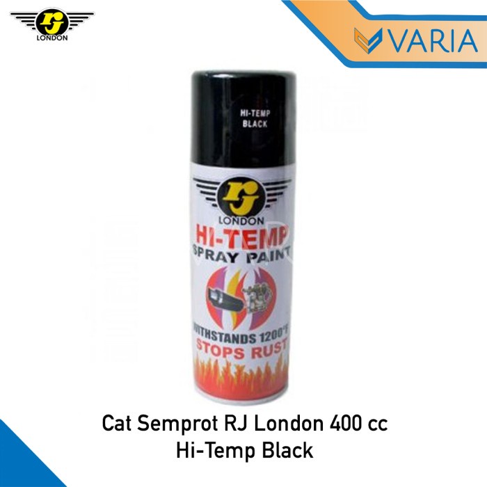 Cat Semprot Pylox Pilox RJ London Hi Temp Black 400 cc Tahan Panas