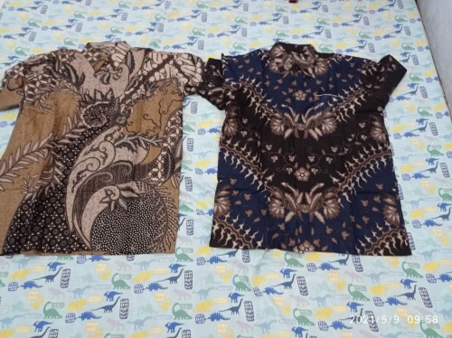 M, L, Xl, Xxl Hem Kemeja Batik Pria Lengan Pendek Terviral  Batik Original Pekalongan