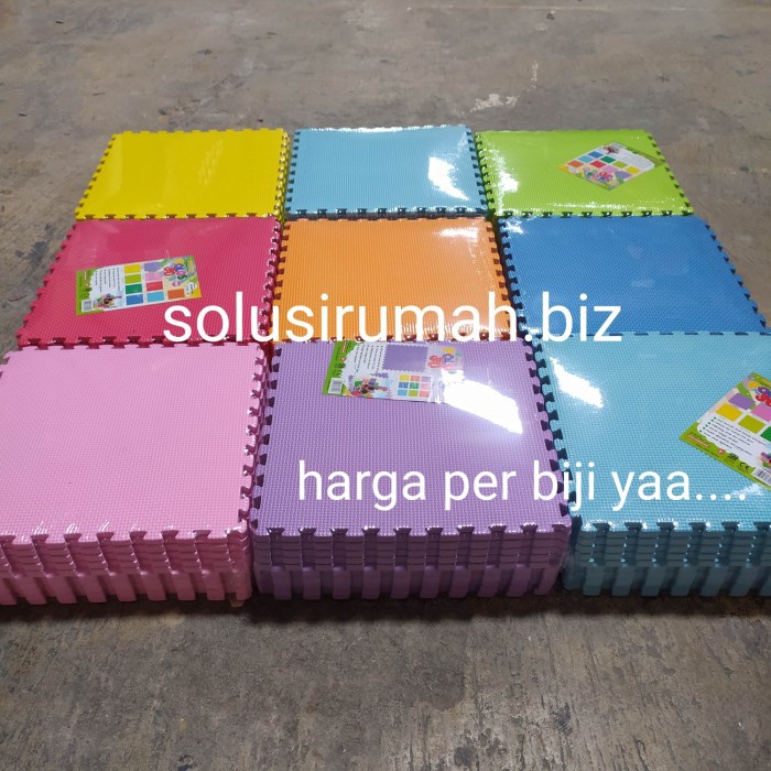 10MM 30CM POLOS WARNA RANDOM PUZZLE EVA LAMINASI TALANG SPON TIKAR GAN