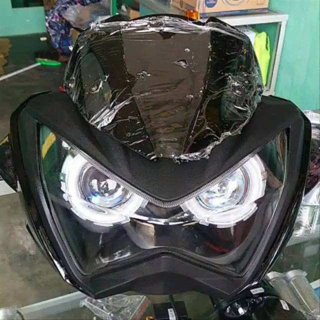 Headlamp Ninja Z 250 + Projie Red Blue Red Reflektor Plus Projie Ninja Z 250 Batok Kepala