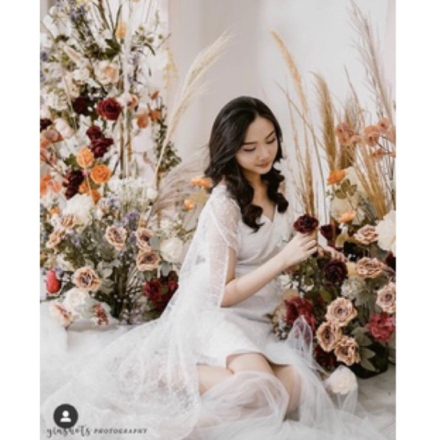 𝙏𝙪𝙩𝙪𝙡𝙡𝙚 Long Cape Kimono Pengantin Robe Pengantin