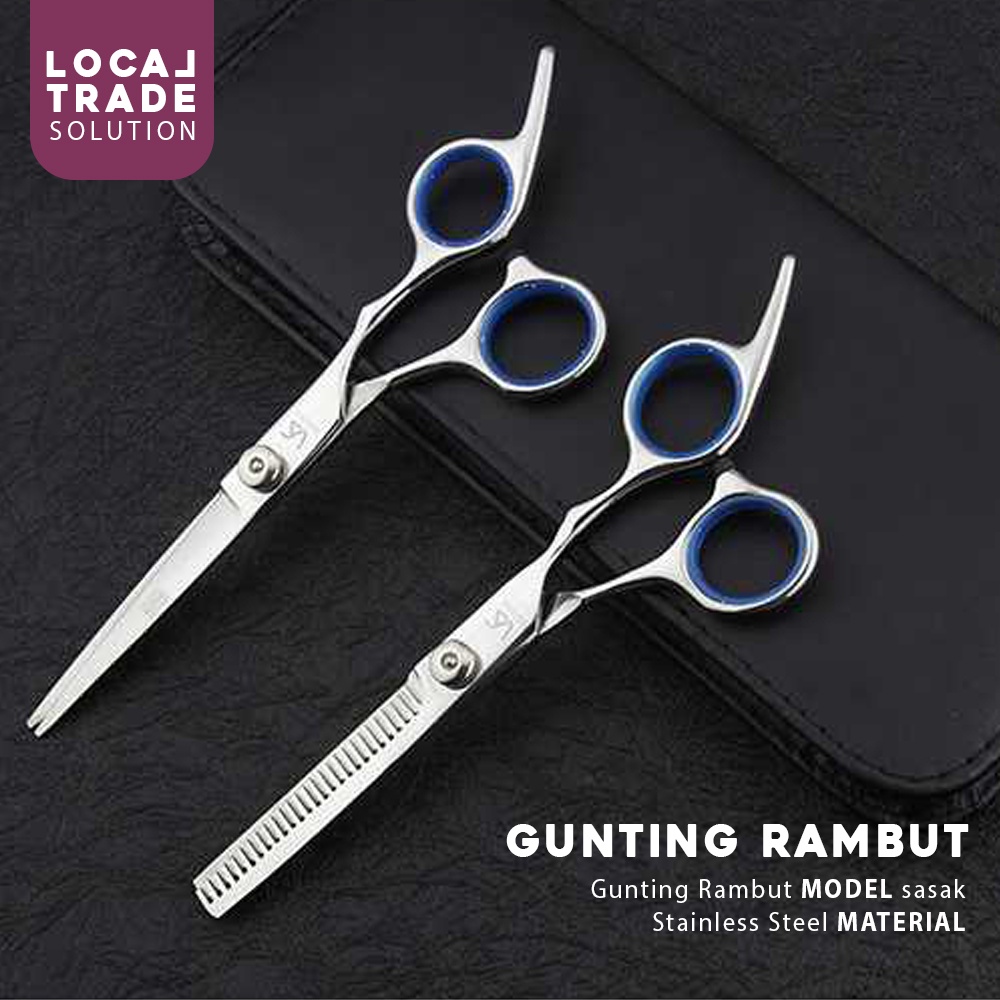 Gunting Cukur Rambut Model Sasak Full Stainless Pemotong Penata Pembentuk Rambut Pria