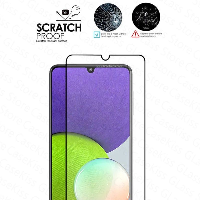 Pelindung Layar Tempered Glass Samsung Galaxy A22 4G + 5G Paket 2 in 1