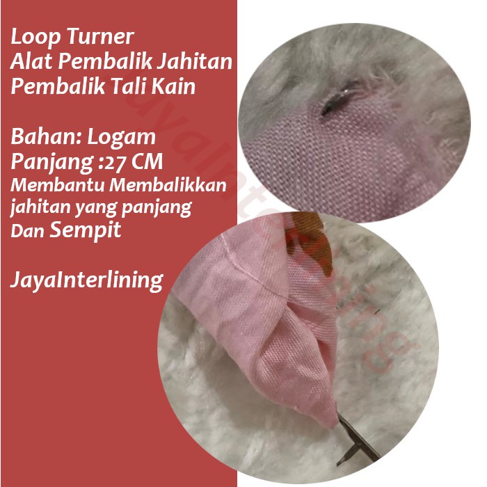 Loop Turner Alat Pembalik Jahitan Pembalik Tali Kain