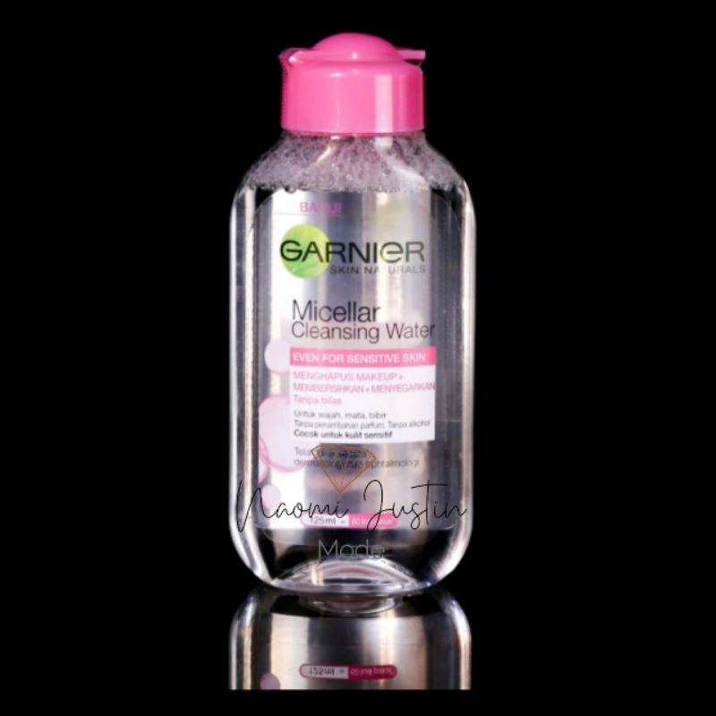 C Garnier Micellar Water Pink Skin Care 125 ml (Pembersih Wajah &amp; Makeup Untuk Kulit Sensitif)