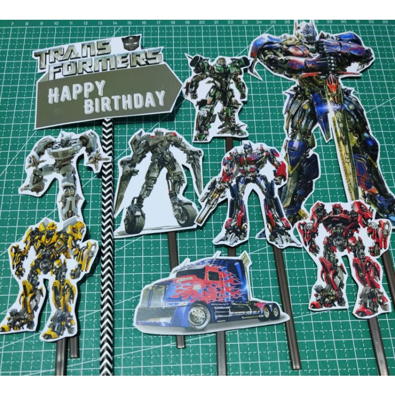 

topper transformer, robot, topper happy birthday