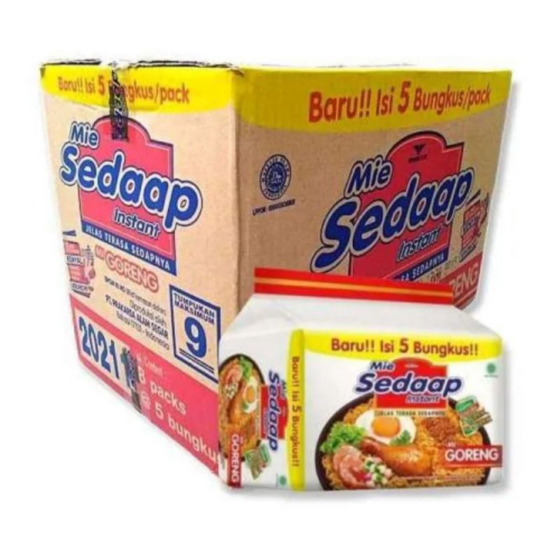 

mie sedaap goreng 5x90gr per karton