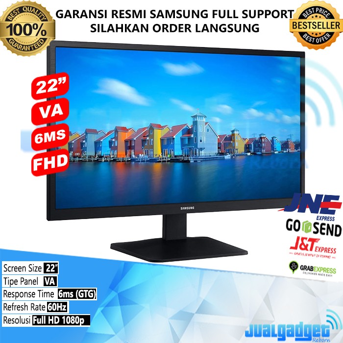 LED Monitor 22 Inch Samsung S22A330 Full HD - VA - 60Hz - Gaming Ready
