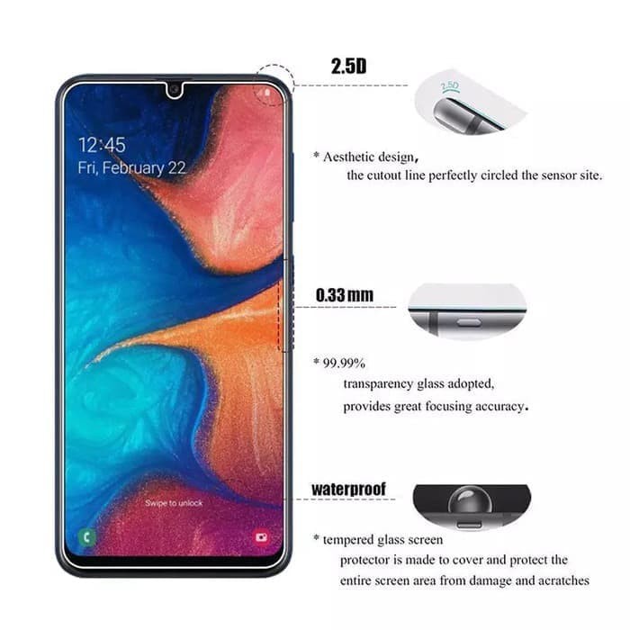 Tempered Glass Bening SAMSUNG A70/A20S Full Glue Screen Guard Protector