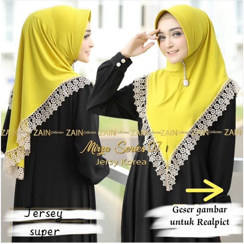 (Uus Hasanah)•MIRZA RENDA•jilbab instan renda hijab instan renda jilbab jersey