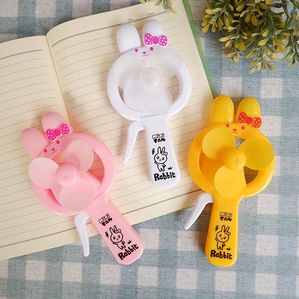 MINI FAN / KIPAS ANGIN TANGAN MANUAL KARAKTER MINI BUNNY