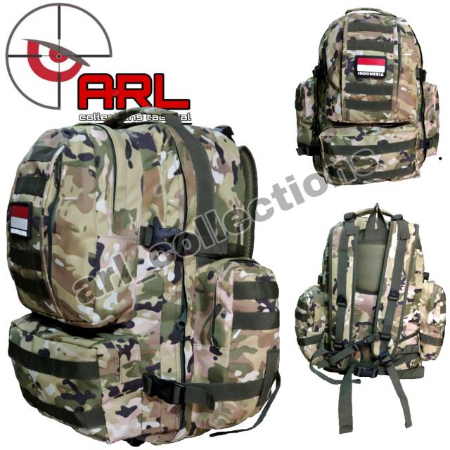 Tas ransel gendong loreng MULTICAM JUMBO 60L/tas ransel army model MEDIS tactical aisoft outdoor