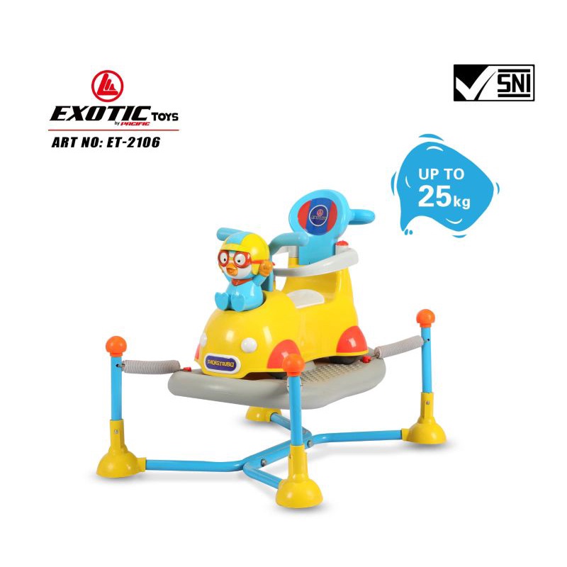 Exotic Multifunction 4in1 Rocking Spring Chair ET-2106 / Mainan Kuda Kudaan Ride On Multifungsi (Tersedia varian warna)