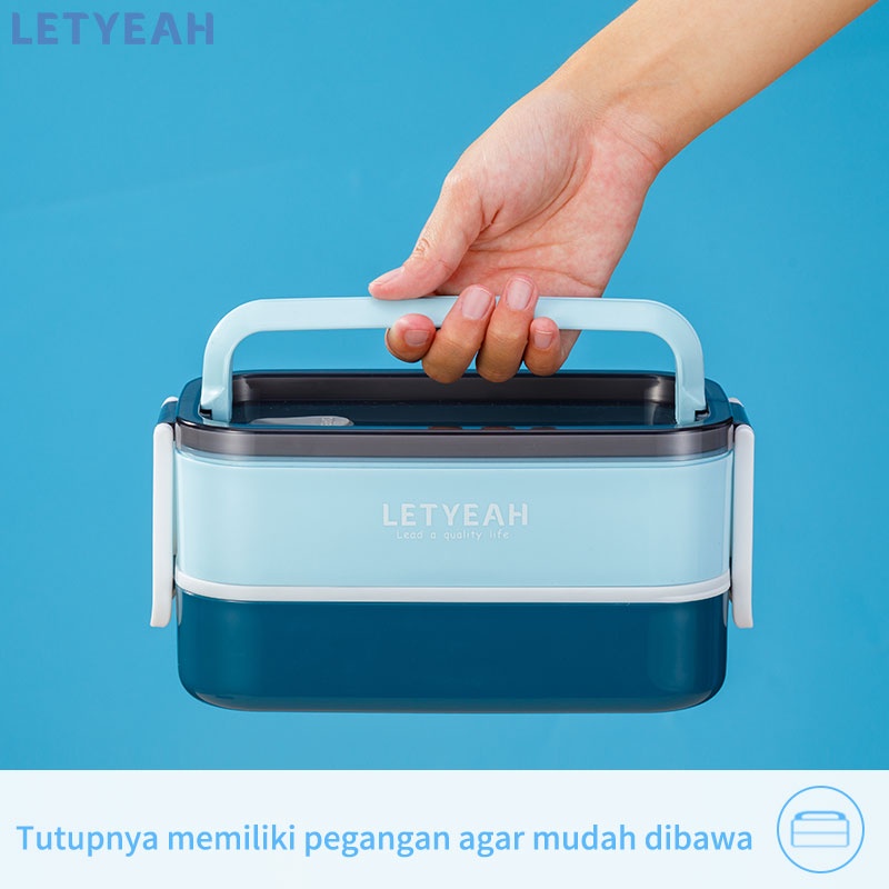 letyeah Lunch box 2 susun 1600ML/Tempat makan 2 tingkat Portable