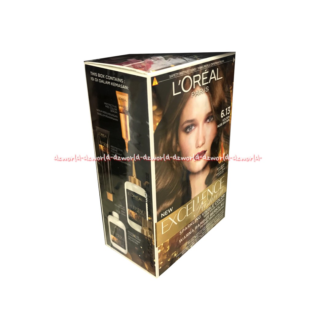 L'oreal New Excellence Fashion 6.13 Golden Nude Brown Pewarna Rambut Cat Rambut Loreal