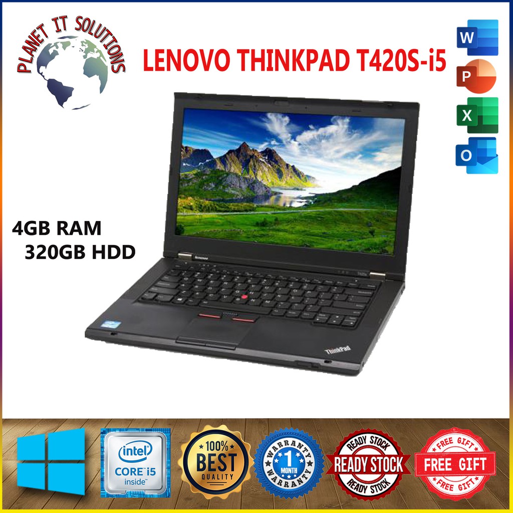 LENOVO THINKPAD T420S INTEL CORE i5 i7-2ND 4GB RAM - 320GB HDD