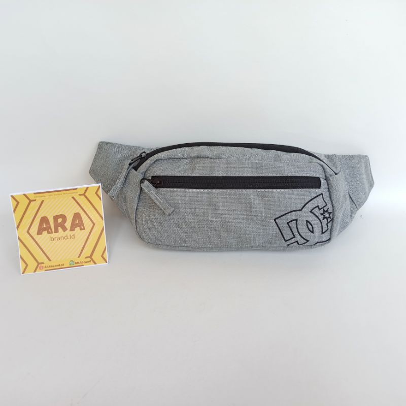 Tas DC Farce Hip Pack Abu-Abu Sling Waist Bag Original