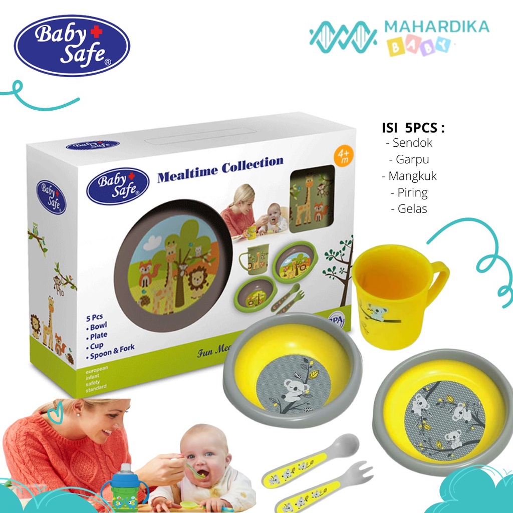 feeding mealtime collection set perlengkapan makan bayi baby safefs500