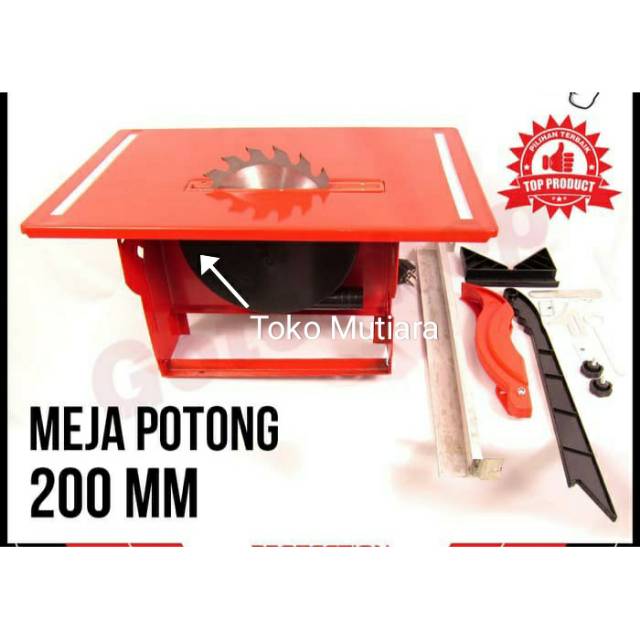 Mesin Potong Duduk Table Saw 8" 200 mm merk Tosita Table Saw Gergaji Duduk