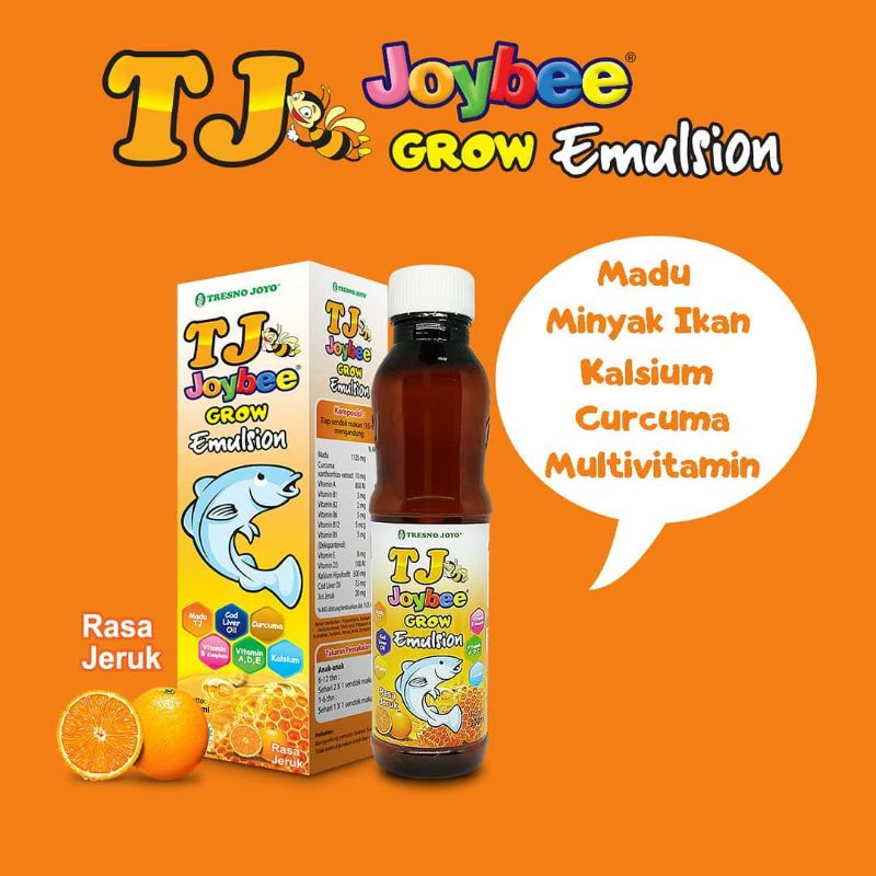 

(HAFIZSTORE) TJ Joybee Grow Emulsion Madu Multivitamin untuk pertumbuhan anak 200 mL