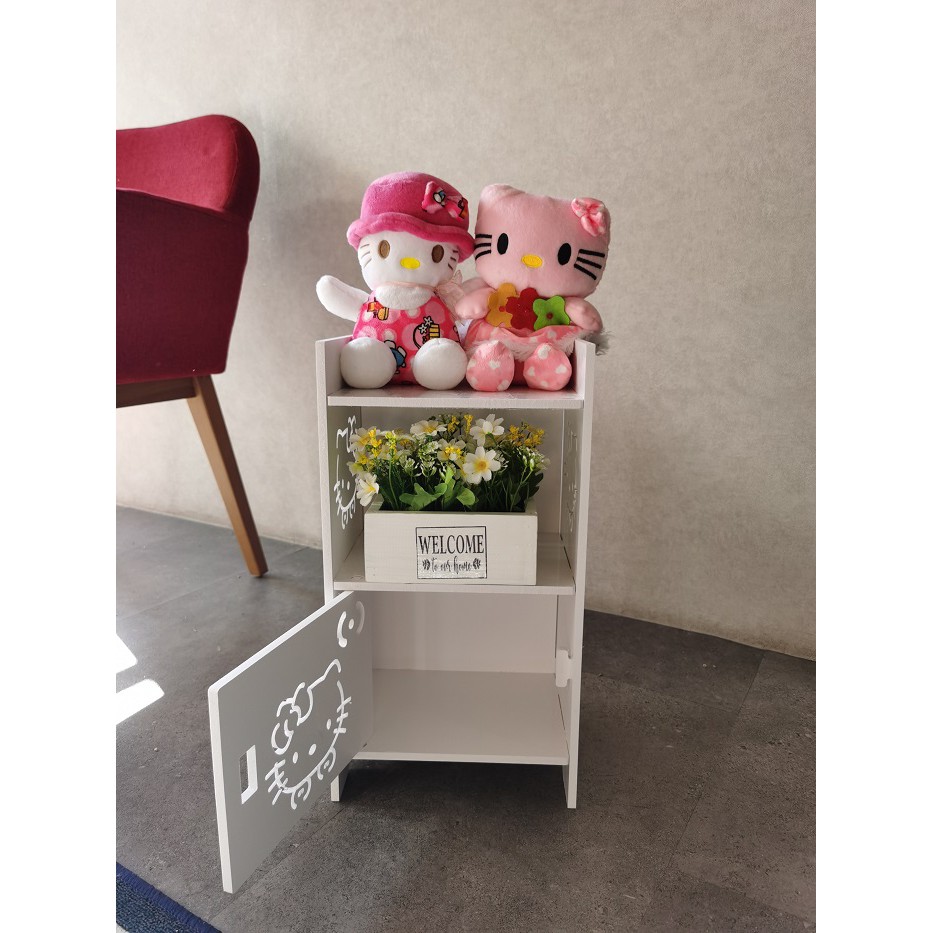 Lemari Hello Kitty Side Table Rak buku Rak kosmetik ANTI RAYAP