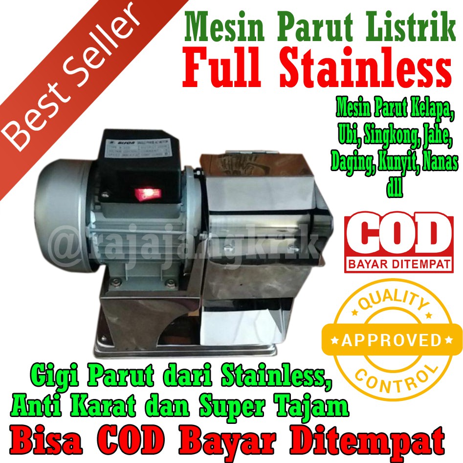 [BISA BAYAR DITEMPAT] MESIN PARUT SINGKONG KELAPA SERBAGUNA LISTRIK STAINLESS